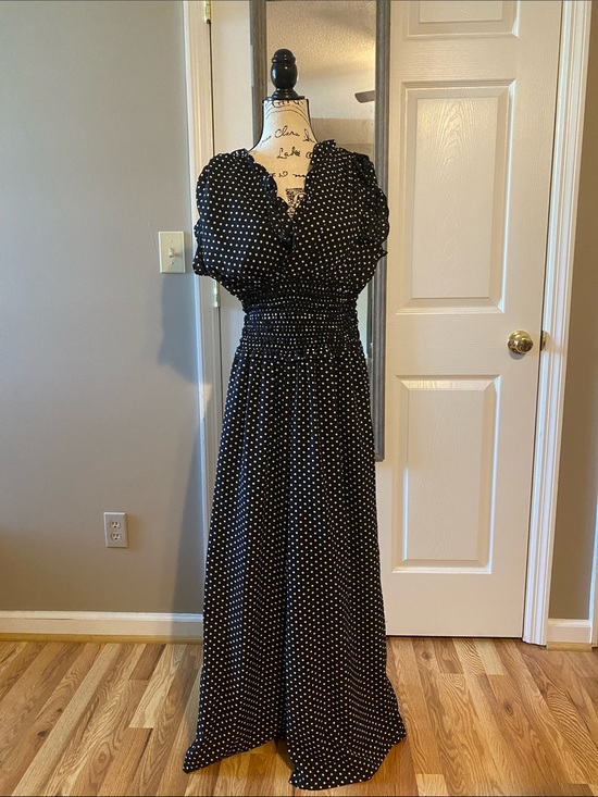 Max Studio Pants - Max Studio Black jumpsuit with White Polka Dots NWT
